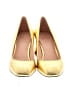 J.Crew 100% Leather Metallic Gold Heels Size 8 1/2 - photo 2