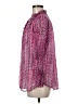 DKNY Chevron-herringbone Pink Long Sleeve Blouse Size M - photo 5