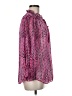 DKNY Chevron-herringbone Pink Long Sleeve Blouse Size M - photo 4