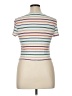 POPSUGAR Stripes White Short Sleeve Turtleneck Size XL - photo 2