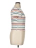 POPSUGAR Stripes White Short Sleeve Turtleneck Size XL - photo 4