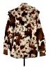 Katydid Collection 100% Polyester Tie-dye Brown Faux Fur Jacket Size 0 - photo 2