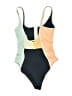Rip Curl Color Block Green One Piece Swimsuit Size L - photo 2