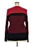 Karen Scott 100% Cotton Color Block Red Pullover Sweater Size XXL - photo 2