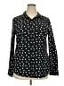 Merona 100% Polyester Polka Dots Black Long Sleeve Blouse Size XXL - photo 1