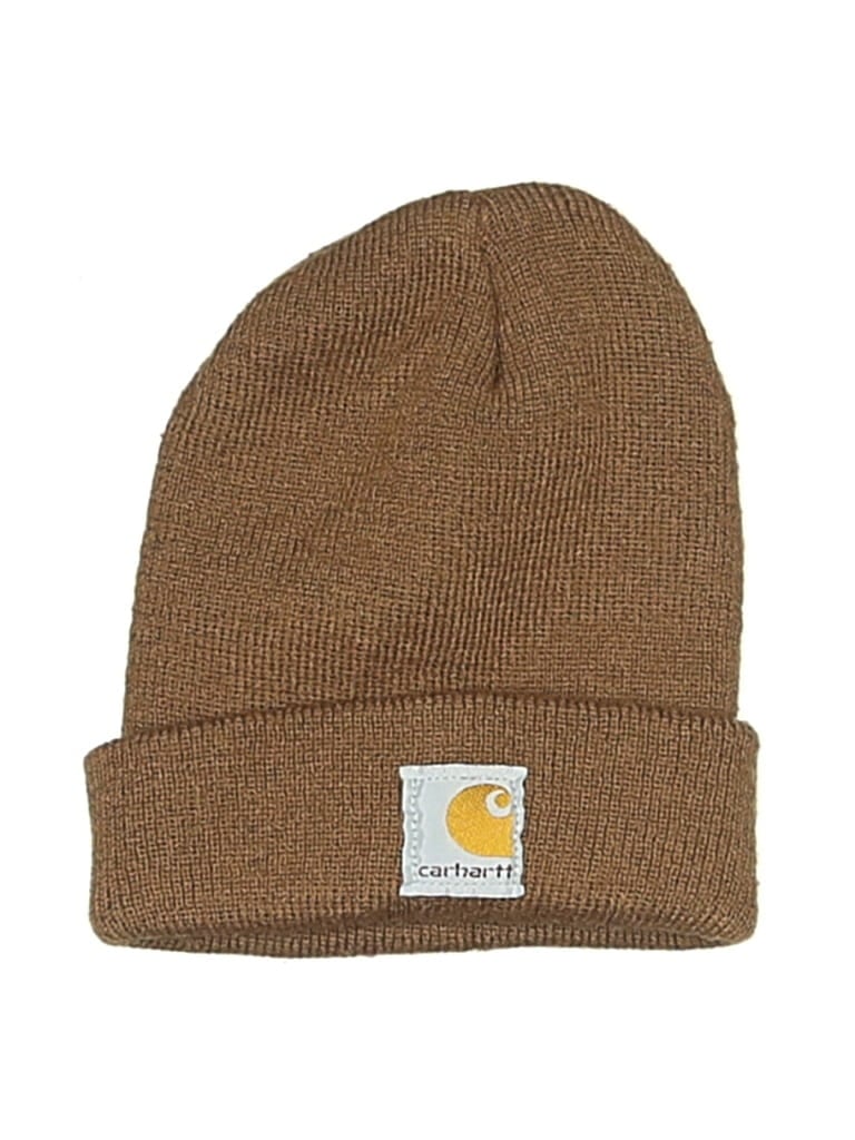 Pre-owned Carhartt Kids' Beanie Hat In Brown