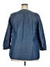 Lands' End 100% Lyocell Blue 3/4 Sleeve Blouse Size 18 - photo 2