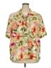 Allison Daley 100% Polyester Tropical Green Short Sleeve Blouse Size 20 - photo 1