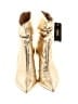 Express Metallic Gold Ankle Boots Size 9 1/2 - photo 2