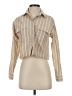 Ann Taylor LOFT Stripes Tan Long Sleeve Blouse Size XXS - photo 1