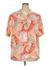 DonnKenny Classics 100% Polyester Paisley Orange Short Sleeve Blouse Size 2X - photo 1