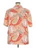 DonnKenny Classics 100% Polyester Paisley Orange Short Sleeve Blouse Size 2X - photo 2