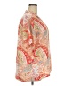 DonnKenny Classics 100% Polyester Paisley Orange Short Sleeve Blouse Size 2X - photo 4