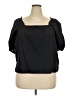 Nine West 100% Cotton Black Short Sleeve Blouse Size XXL - photo 1