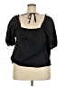 Nine West 100% Cotton Black Short Sleeve Blouse Size XXL - photo 2