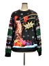 Unbranded Print Black Pullover Sweater Size XXL - photo 1