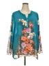 MULTIPLES Teal Long Sleeve Blouse Size 2X - photo 1