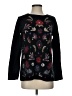 J.Jill 100% Cotton Floral Black Pullover Sweater Size XS - photo 1