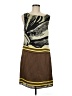 Studio M 100% Polyester Graphic Brown Casual Dress Size M - photo 1
