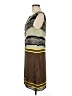 Studio M 100% Polyester Graphic Brown Casual Dress Size M - photo 5