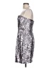 BCBGMAXAZRIA 100% Polyester Metallic Silver Cocktail Dress Size 10 - photo 5