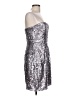 BCBGMAXAZRIA 100% Polyester Metallic Silver Cocktail Dress Size 10 - photo 4