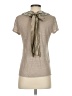 Alice + Olivia 100% Linen Tan Short Sleeve Top Size XS - photo 2