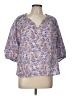 J.Jill Purple 3/4 Sleeve Blouse Size Lg Petite - photo 1