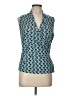 Tahari Blue Sleeveless Blouse Size L - photo 1