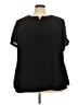 Evri 100% Polyester Black Short Sleeve Blouse Size 3X - photo 1