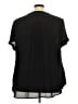 Evri 100% Polyester Black Short Sleeve Blouse Size 3X - photo 2