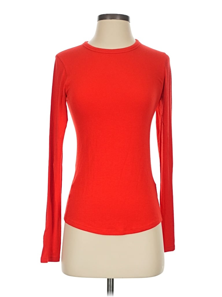 Pre-owned Lululemon Athletica Long Sleeve T-shirt In Red