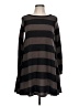 Bellamie Stripes Gray Casual Dress Size L - photo 1