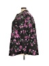 Roaman's Floral Black 3/4 Sleeve Button-Down Shirt Size 26W - photo 5