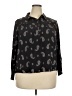 DR2 100% Rayon Paisley Black 3/4 Sleeve Blouse Size 2X - photo 1