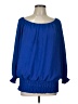 Peter Nygard Blue Long Sleeve Blouse Size L - photo 1
