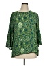 Westbound 100% Rayon Green 3/4 Sleeve Blouse Size 1X - photo 1