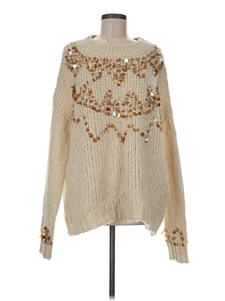 Pre-owned Unbranded Pullover Sweater In Ivory