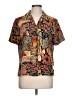 Tradition 100% Polyester Print Orange Short Sleeve Blouse Size 12 - photo 1