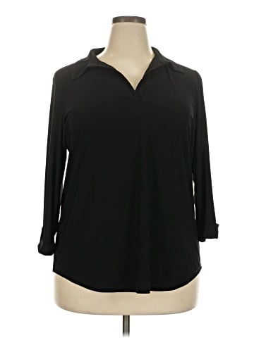 Jones New York Signature Long Sleeve Polo (view 1)
