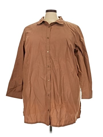 Roaman's Long Sleeve Button-Down Shirt (view 1)