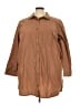Roaman's Brown Long Sleeve Button-Down Shirt Size 30 - photo 1