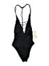 YMI Solid Black One Piece Swimsuit Size L - photo 1