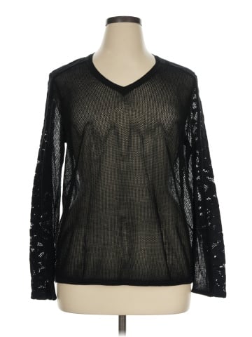 Magaschoni Long Sleeve Silk Top (view 1)