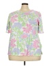Ruby Rd. Floral Pink Short Sleeve T-Shirt Size 3X - photo 1