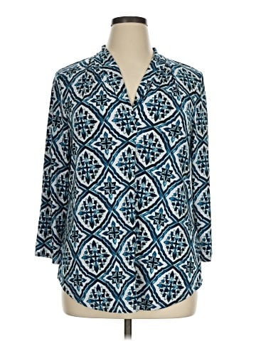 JM Collection 3/4 Sleeve Blouse (view 1)