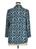 JM Collection Print Blue 3/4 Sleeve Blouse Size XL - photo 2