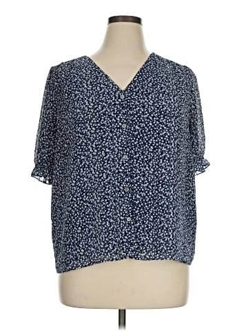 J.Crew Factory Store Short Sleeve Blouse (view 1)