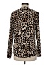 INC International Concepts Animal Print Brown Long Sleeve Blouse Size M - photo 2