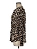 INC International Concepts Animal Print Brown Long Sleeve Blouse Size M - photo 5